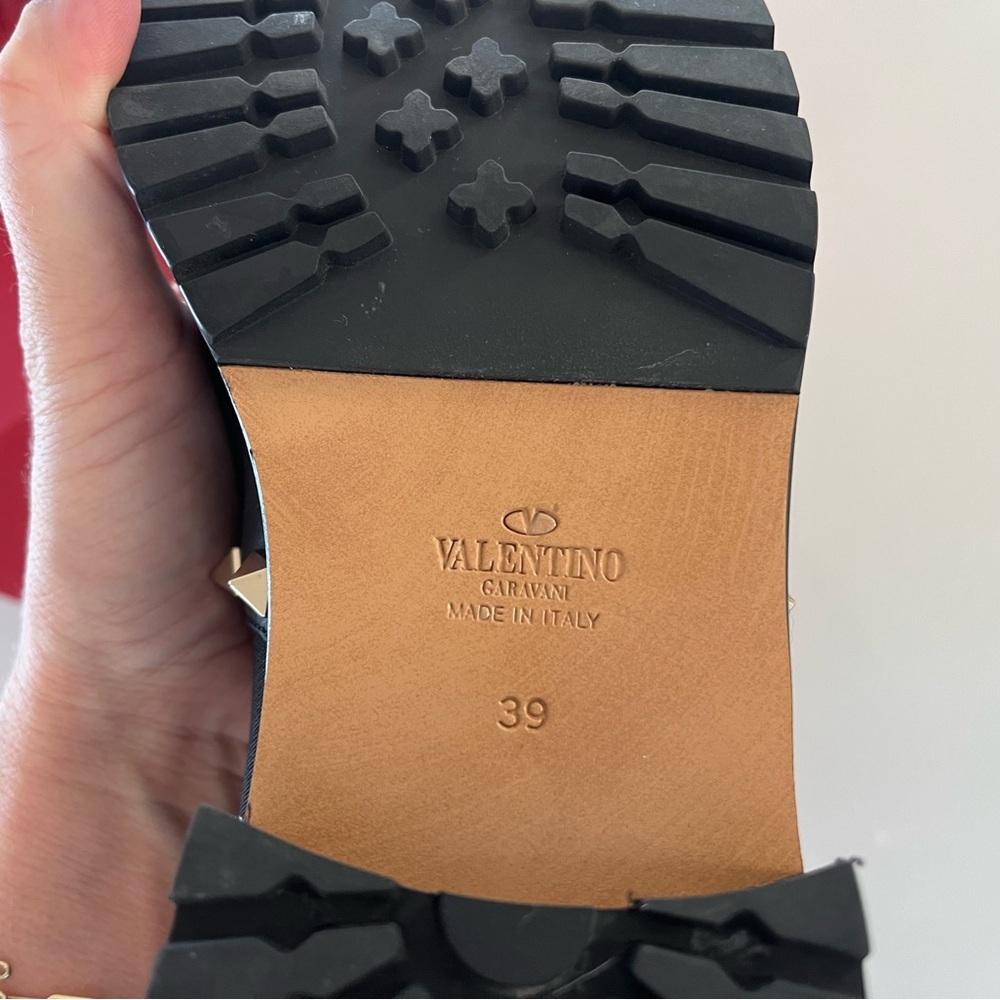 Valentino Garavani Rockstud Leather Chelsea Boots Black Sz 39 / 8.5 - Picture 8 of 14